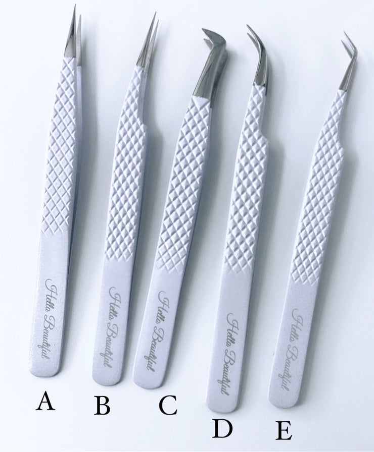 White and Silver "Grip" Tweezer