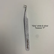 White and Silver "Grip" Tweezer