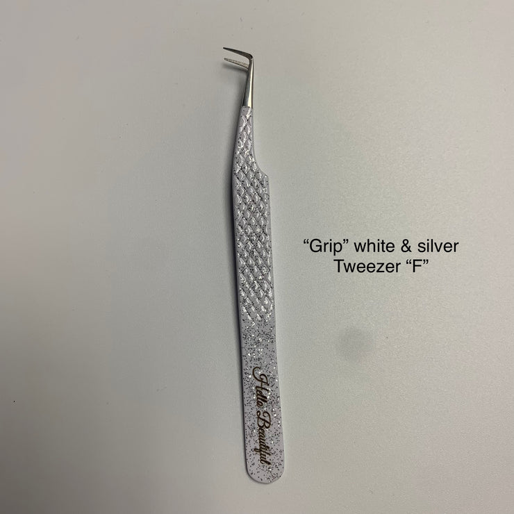 White and Silver "Grip" Tweezer